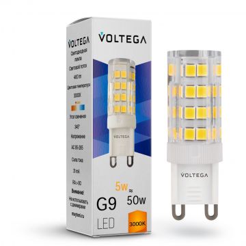 Лампа Voltega (Вольтега) светодиодная G9 5W, 460 Lm, 3000K, 220V IP20 Capsule G9 7185