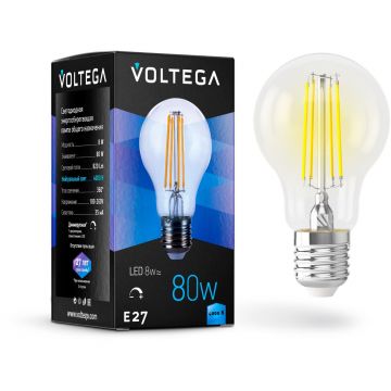 Филаментная диммируемая лампа Voltega (Вольтега) General E27 8W 4000K 5490