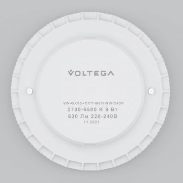 Лампа Voltega (Вольтега) светодиодная GX53 9W 2700K 630Lm Wi-Fi bulbs 2430