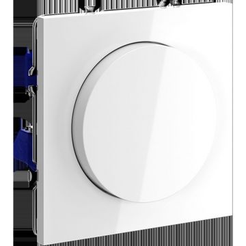 Светорегулятор встраиваемый Voltum (Вольтум) S70 поворотно-нажимной 600 Вт, (белый глянцевый) VLS070301