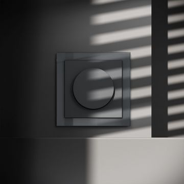 Светорегулятор встраиваемый Voltum (Вольтум) S70 поворотно-нажимной 600 Вт, (графит) VLS070307