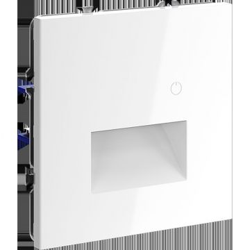 Подсветка светодиодная встраиваемая Voltum (Вольтум) S70 с датчиком, (белый глянцевый) VLS070701