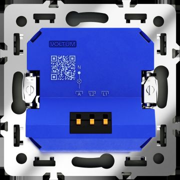 Светорегулятор встраиваемый Voltum (Вольтум) S70 поворотно-нажимной 600 Вт, (черный матовый) VLS070308