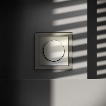 Светорегулятор встраиваемый Voltum (Вольтум) S70 поворотно-нажимной 600 Вт, (шелк) VLS070304