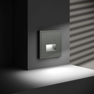 Подсветка светодиодная встраиваемая Voltum (Вольтум) S70 с датчиком, (титан) VLS070706