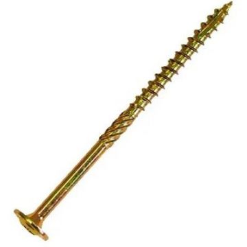 Саморез Himtex профессиональный по дереву желт. тарельчатая голова Torx 30 6х50 100 шт. (06050Wh)