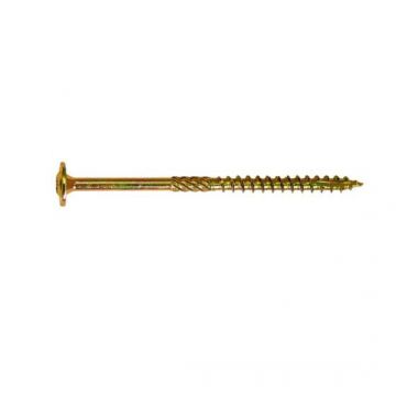 Саморез Himtex профессиональный по дереву желт. тарелка Torx 30 6х40 100 шт. (06040Wh)