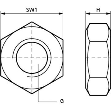 Гайка шестигранная Walraven (Валравен) BIS М8 (6123008)