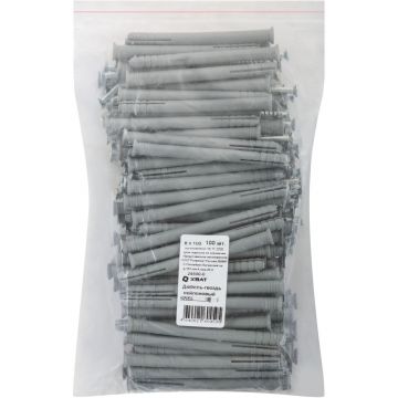 Дюбель-гвоздь Хват (Hvat) полипропиленовый 8х100 мм 100 шт, 24500-0