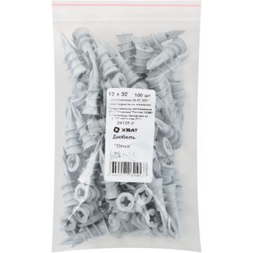 Дюбель Хват (Hvat) Driva 12х32 мм 100 шт, 24125-0
