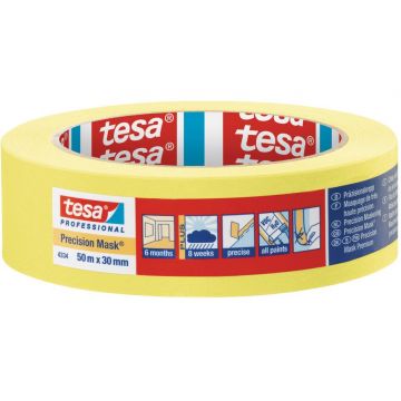 Лента малярная Tesa Professional четкий край 30 мм х 50 м желтая (4334) Лента малярная Tesa Professional четкий край 30 мм х 50 м желтая (4334)