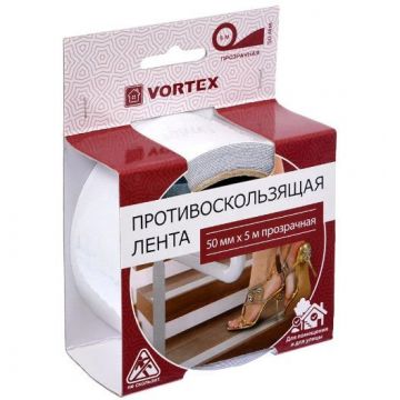 Лента противоскользящая Vortex (Вортекс) прозрачная 50 мм х 5 м