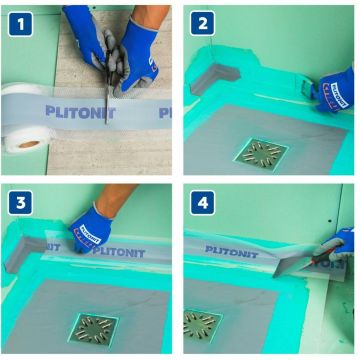 Лента для гидроизоляции Plitonit (Плитонит) ГидроЛента 12 см х 10 м