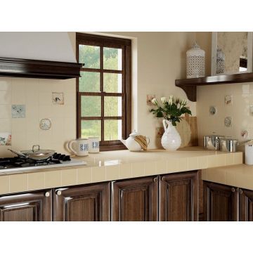 Керамическая плитка Absolut Keramika (Абсолют Керамика) Milano Brillo Crema 10x30 см