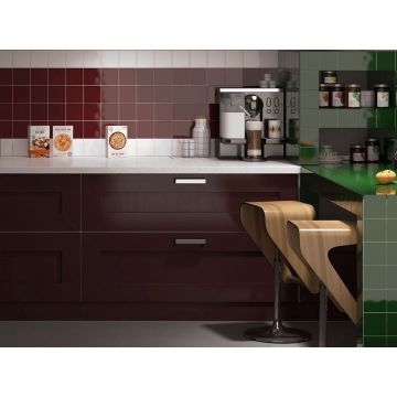 Керамическая плитка Absolut Keramika (Абсолют Керамика) Milano Brillo Frambuesa 10x30 см