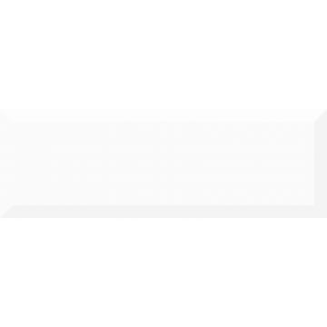 Керамическая плитка Absolut Keramika (Абсолют Керамика) Monocolor Biselado Brillo Blanco 10x30 см