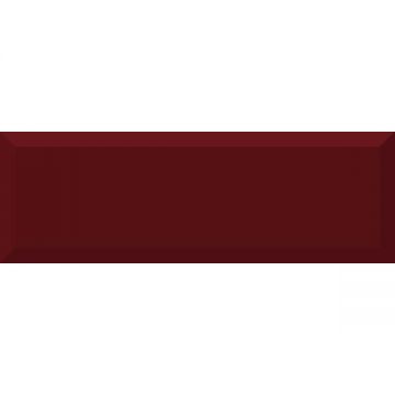 Керамическая плитка Absolut Keramika (Абсолют Керамика) Monocolor Biselado Brillo Burdeos 10x30 см