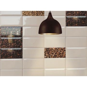 Керамическая плитка Absolut Keramika (Абсолют Керамика) Monocolor Biselado Brillo Cava 10x30 см