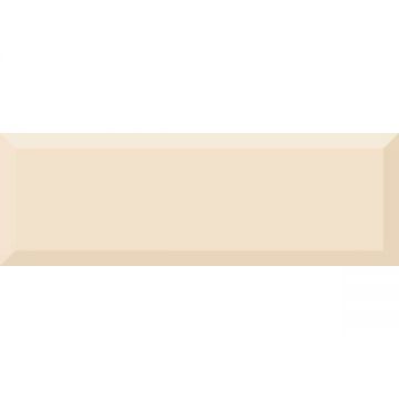 Керамическая плитка Absolut Keramika (Абсолют Керамика) Monocolor Biselado Brillo Crema 10x30 см