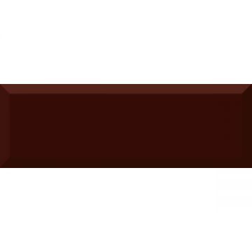Керамическая плитка Absolut Keramika (Абсолют Керамика) Monocolor Biselado Brillo Marron 10x30 см