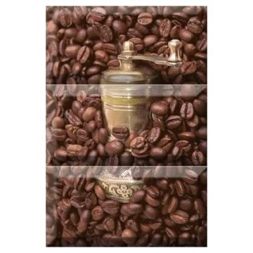 Декор Абсолют Керамика Monocolor Biselado 10х20 20х30 см коричневый, бежевый глянцевая ABC0000047, Coffee Beans 01, Absolut Keramika
