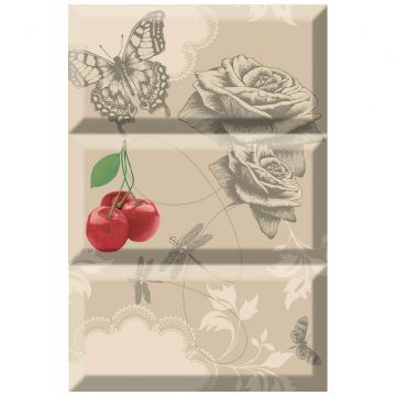 Декор Абсолют Керамика Monocolor Biselado 10х20 20х30 см разноцветный глянцевая ABC0000074, Composicion Decor Vintage, Absolut Keramika