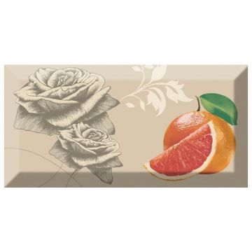 Декор Абсолют Керамика Monocolor Biselado 20х10 см оранжевый, серый глянцевая ABC0000094, Decor Vintage, Absolut Keramika