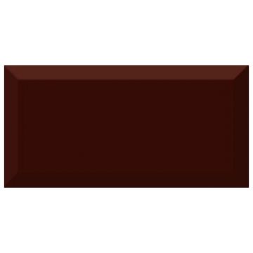 Керамическая плитка Абсолют Керамика Monocolor Biselado 20х10 см коричневый глянцевая ABC0000057, Marrone Brillo, Absolut Keramika
