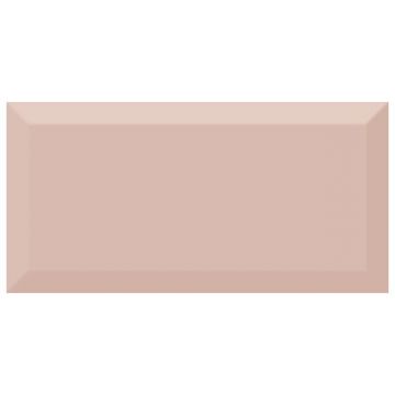 Керамическая плитка Абсолют Керамика Monocolor Biselado 20х10 см розовый глянцевая ABC0000064, Salmon Brillo, Absolut Keramika