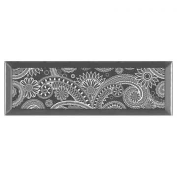 Декор Абсолют Керамика Monocolor Biselado 15х7,5 см серебристый глянцевая ABC0000117, Decor Silver, Absolut Keramika