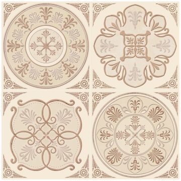 Декор Абсолют Керамика Monocolor Milano 10х10 20х20 см кремовый глянцевая ABC0000143, Set Chalet (4pzs), Absolut Keramika