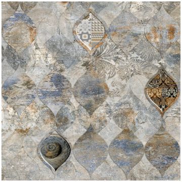 Керамогранит Абсолют Керамика Santorini 60,8х60,8 см голубой, серый матовая ABC0000162, Absolut Keramika