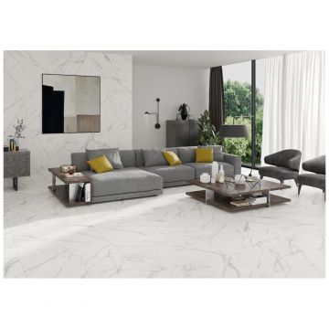 Керамогранит Keratile Aston Gold 60х120 см белый, золотой полированная CAS1ASTNQPHA