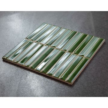 Керамическая плитка Monopole (Монополе) Melody Royal Green глянцевая 20x20 см, 85687