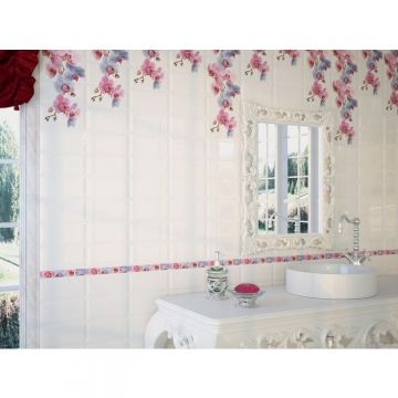 Керамическая плитка Monopole (Монополе) Bisel Brillo Blanco 10x30 см