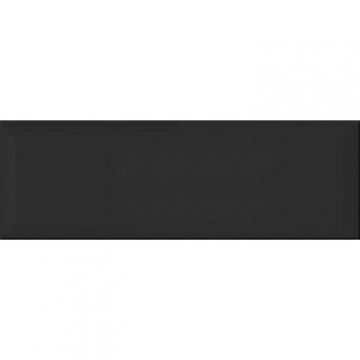 Керамическая плитка Monopole (Монополе) Bisel Brillo Negro 10x30 см