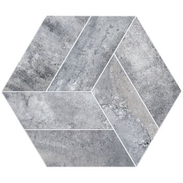 Керамогранит Монополе Basalt 24х20 см серый матовая MNP000003, Grey, Monopole