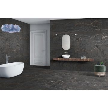 Керамогранит Realistik (Реалистик) Alexandria nero sugar carving 60x120 см