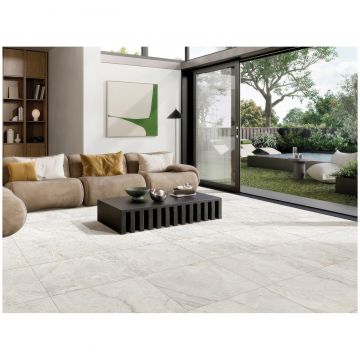 Керамогранит Реалистик Esme 60х60 см белый лаппатированная EsmeWhite60, Эсме, Realistik