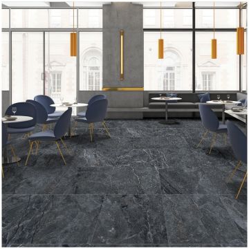Керамогранит Реалистик Esme 60х60 см черный лаппатированная EsmeBlack60, Realistik