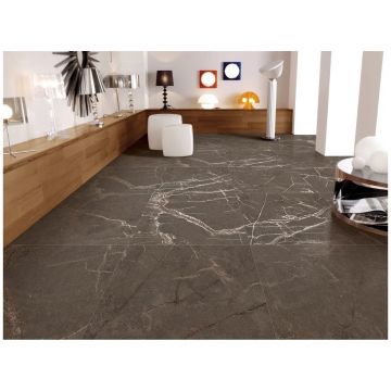 Керамогранит Реалистик Mia 60х60 см серый MiaDa60, Мия темный матовый карвинг, Realistik