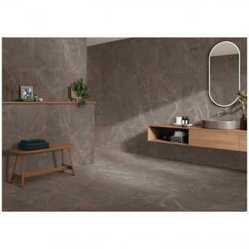 Керамогранит Реалистик Mia 60х60 см коричневый лаппатированная, MiaDark60, Realistik