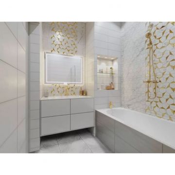 Плитка напольная Beryoza Ceramica (Береза Керамика) Marble G белый 41,8х41,8 см