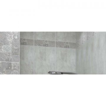 Бордюр Beryoza Ceramica Amalfi серый 9,5х60 см