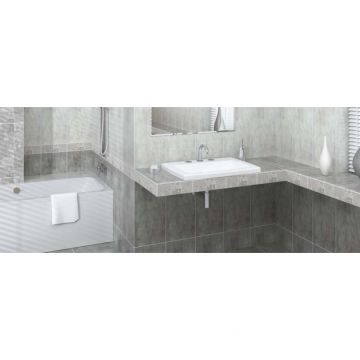 Бордюр Beryoza Ceramica Amalfi серый 9,5х60 см