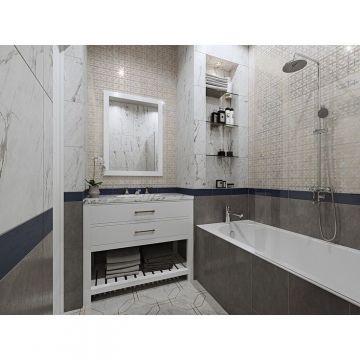 Керамическая плитка Belani (Белани) Marble Белая 60x30 см, BL-MAR/600/300/Б/Г