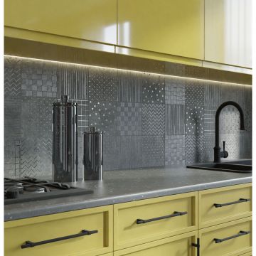 Плитка настенная Axima (Аксима) Адажио серый орнамент 20х20 см