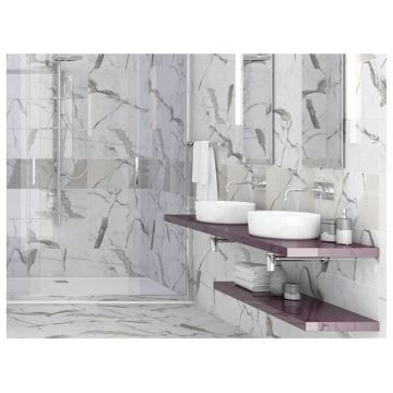 Мозаика Керлайф Arabescato 29,4х29,4 см белый глянцевая 914758, BIANCO