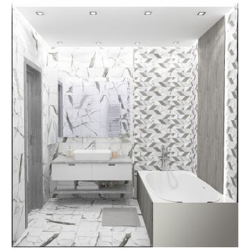 Мозаика Керлайф Arabescato 29,4х29,4 см белый глянцевая 914758, BIANCO