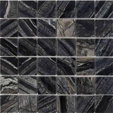 Мозаика Pixmosaic (Пиксмозаик) Мрамор Royal Grey 30,5х30,5 см (PIX257)